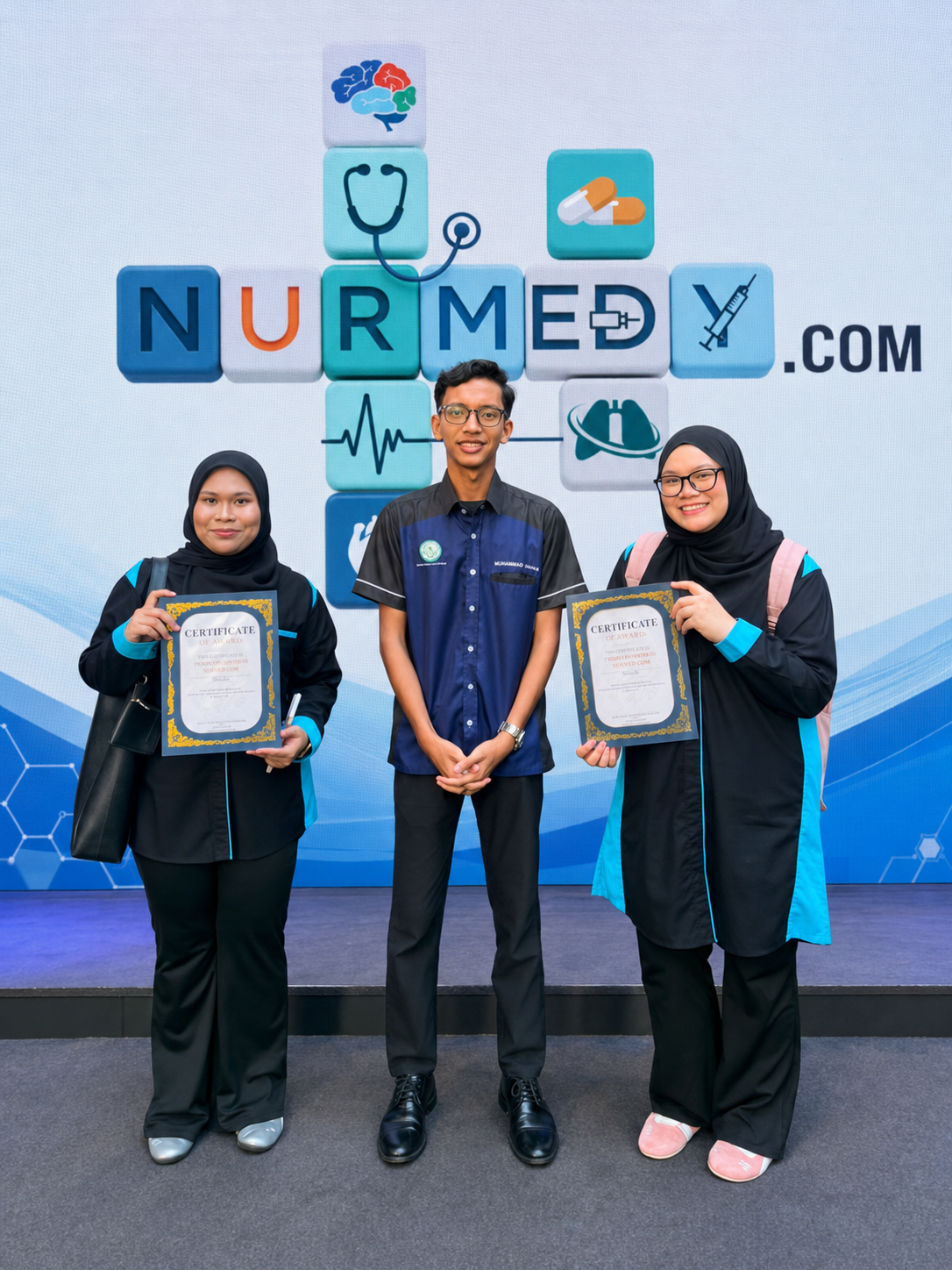 Nurmedy.com team during the Gamified Learning Competition at Kulliyyah of Nursing IIUM
